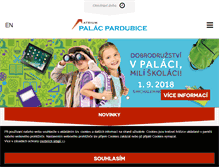 Tablet Screenshot of palacpardubice.cz